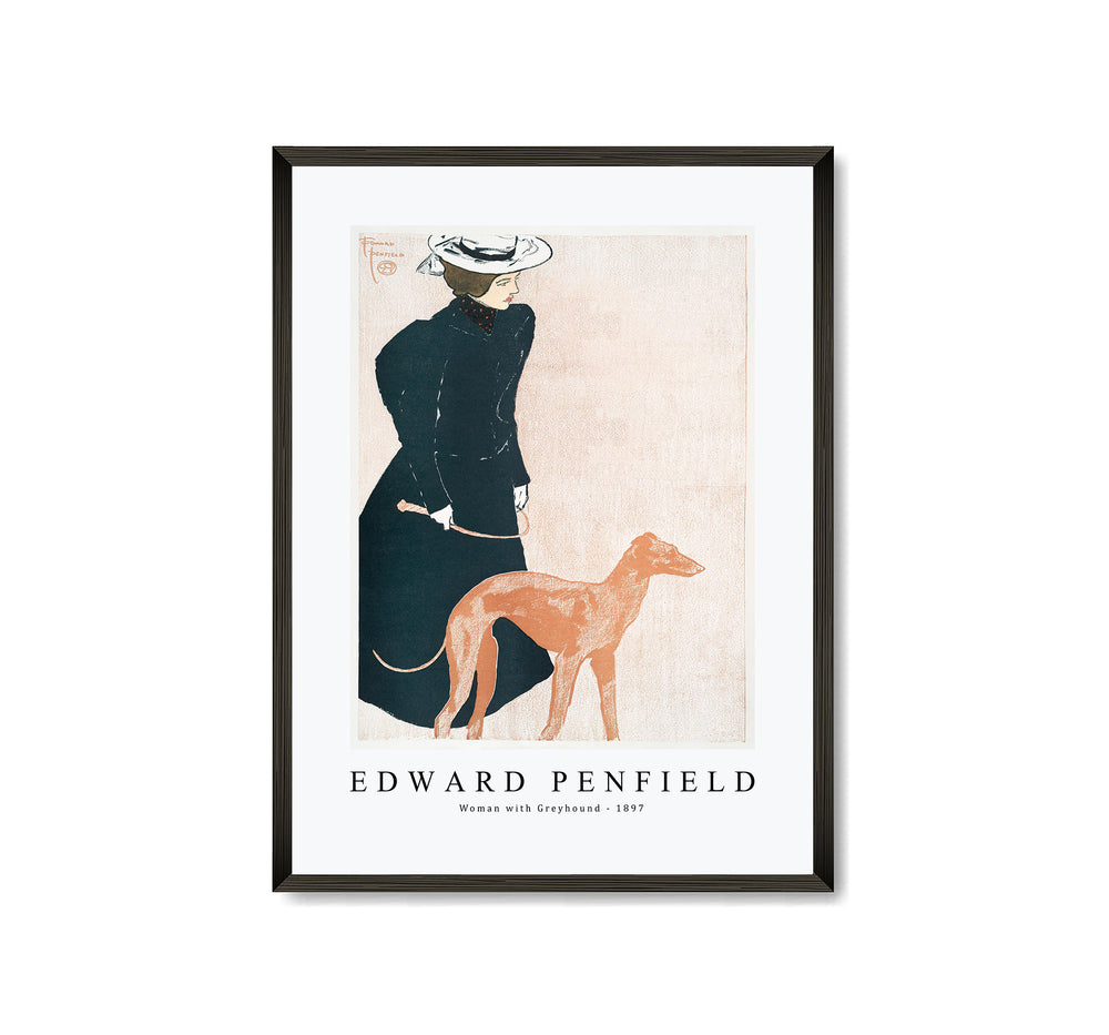 Edward Penfield - Woman with Greyhound 1897