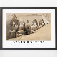 David Roberts - Front elevation of the Great Temple of Aboosimble Nubia-1796-1864