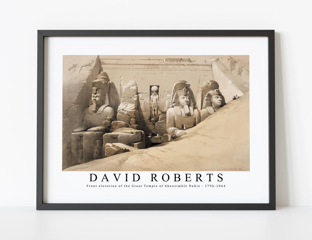 David Roberts - Front elevation of the Great Temple of Aboosimble Nubia-1796-1864