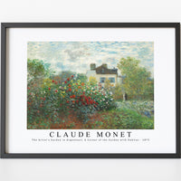 Claude Monet - The Artist's Garden in Argenteuil, A Corner of the Garden with Dahlias 1873