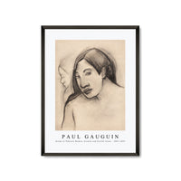 Paul Gauguin - Heads of Tahitian Women, Frontal and Profile Views 1891-1893