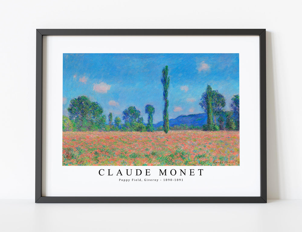 Claude Monet - Poppy Field, Giverny 1890-1891