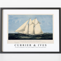 Currier & Ives - Chromolithograph of the yacht Sappho of New York published