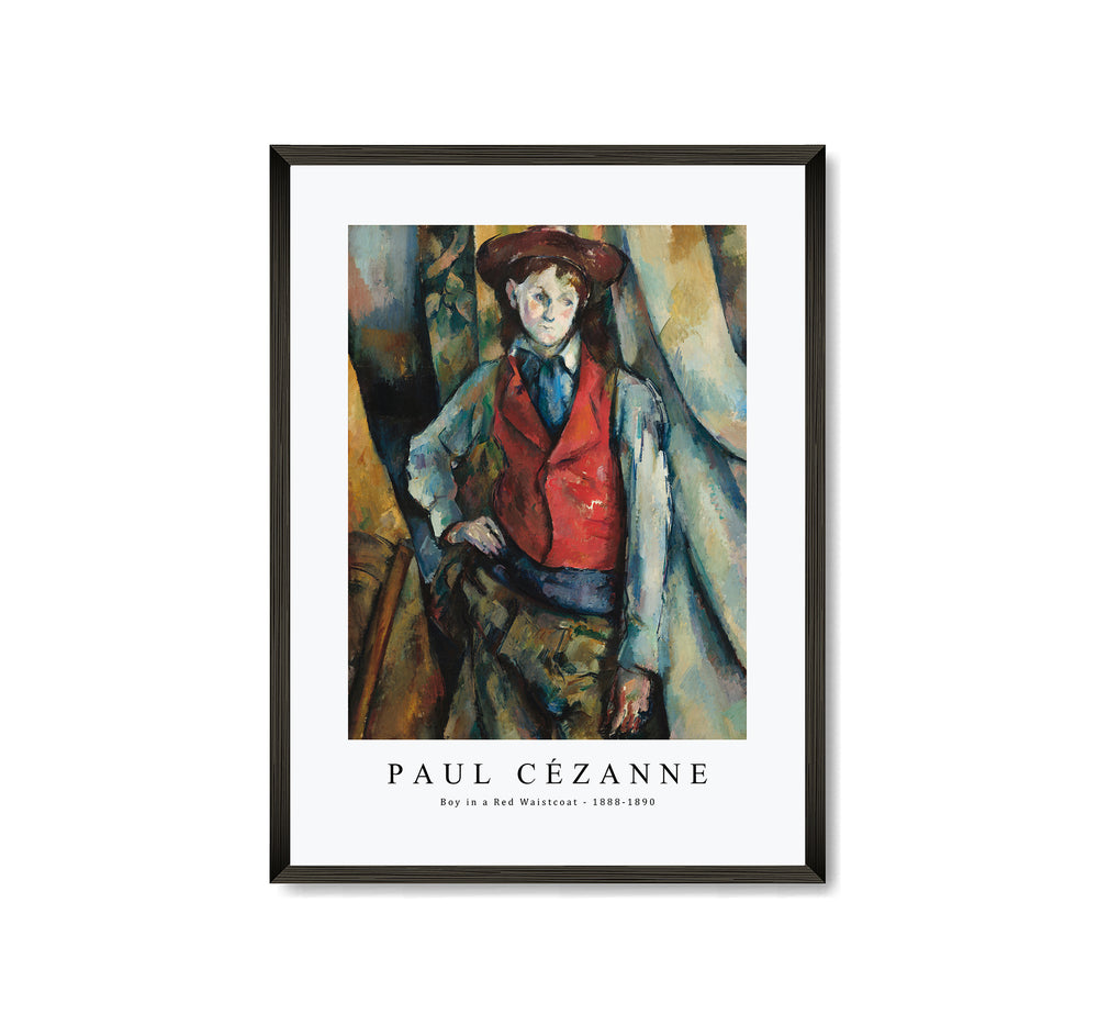 Paul Cezanne - Boy in a Red Vest (Le Garçon au gilet rouge) 1888-1890