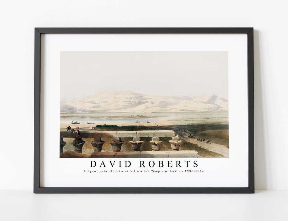 David Roberts - Libyan chain of mountains from the Temple of Luxor-1796-1864