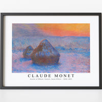 Claude Monet - Stacks of Wheat, Sunset, Snow Effect 1890-1891