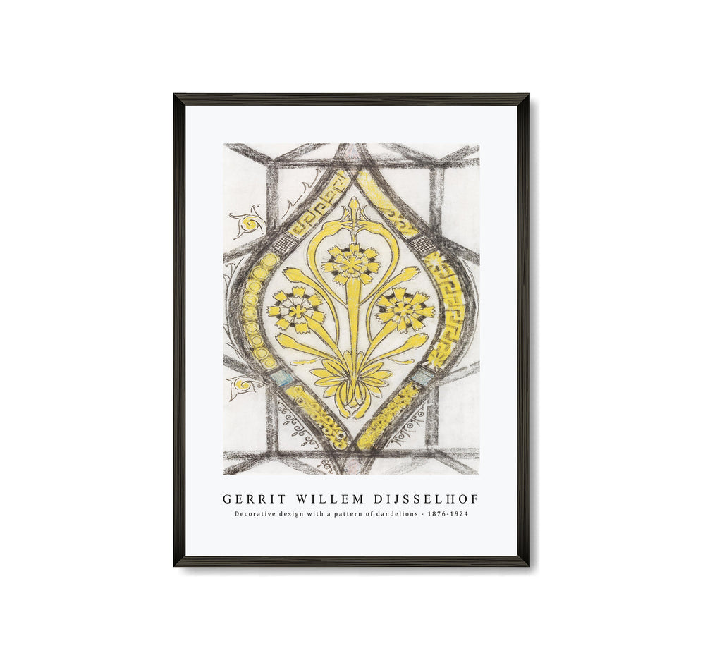 Gerrit Willem Dijsselhof - Decorative design with a pattern of dandelions 1876-1924