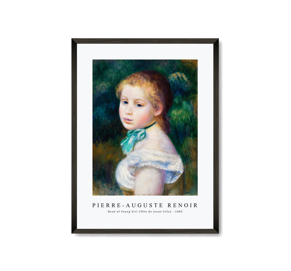 Pierre Auguste Renoir - Head of Young Girl (Tête de jeune fille) 1885