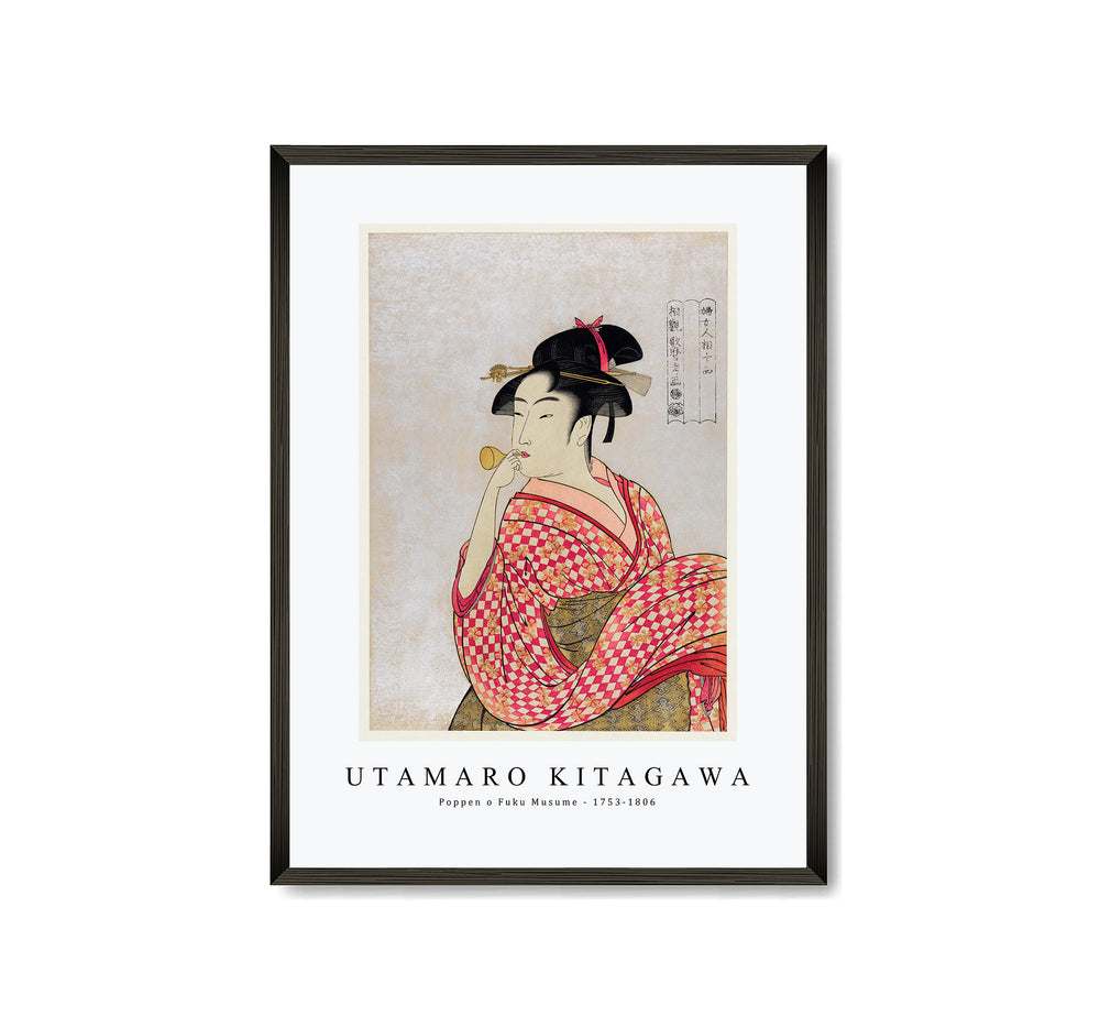Utamaro Kitagawa - Poppen o Fuku Musume 1753-1806