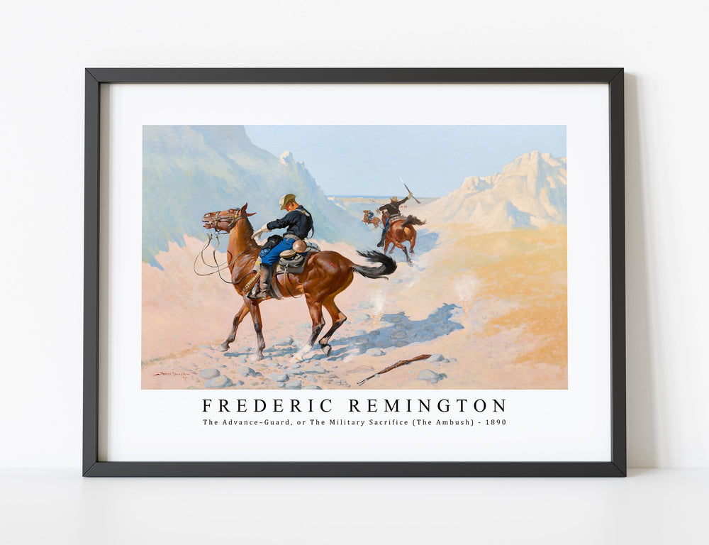 Frederic Remington - The Advance–Guard, or The Military Sacrifice (The Ambush)-1890