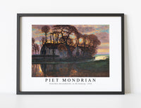 
              Piet Mondrian - Farm Near Duivendrecht, in the Evening 1916
            