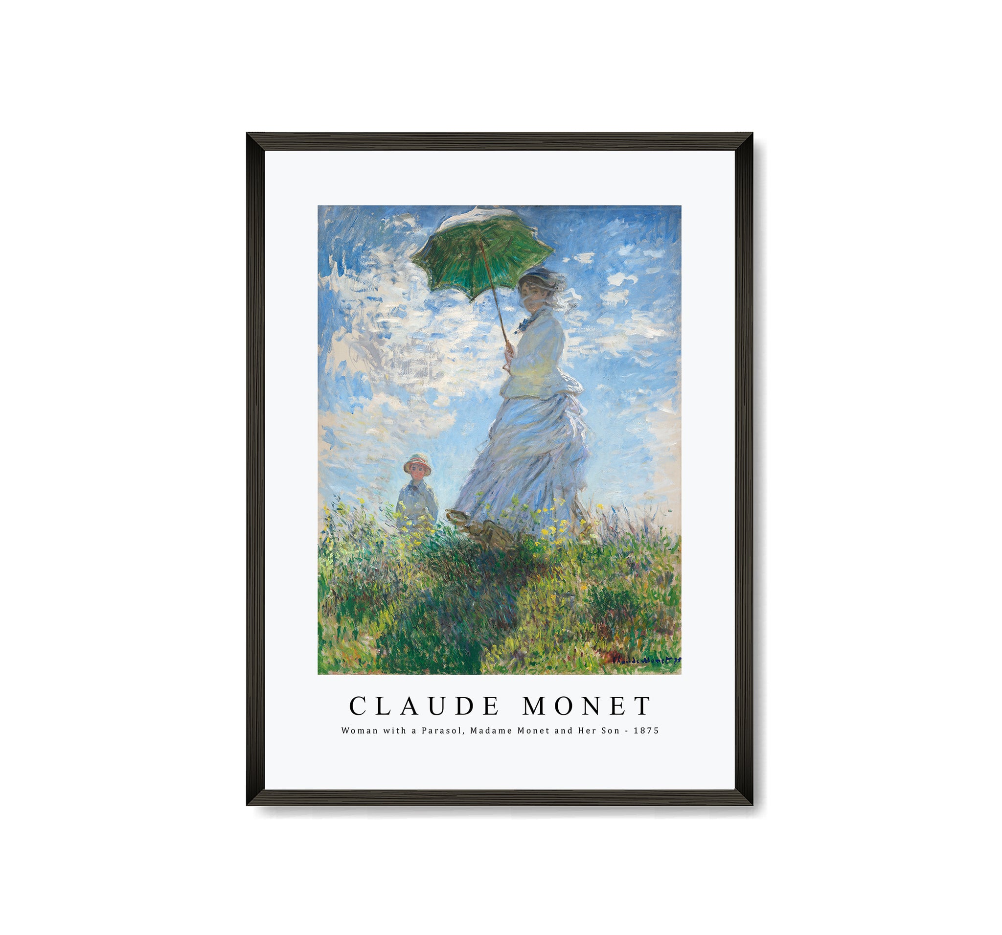 Claude Monet - Woman with a Parasol, Madame Monet and Her Son 1875
