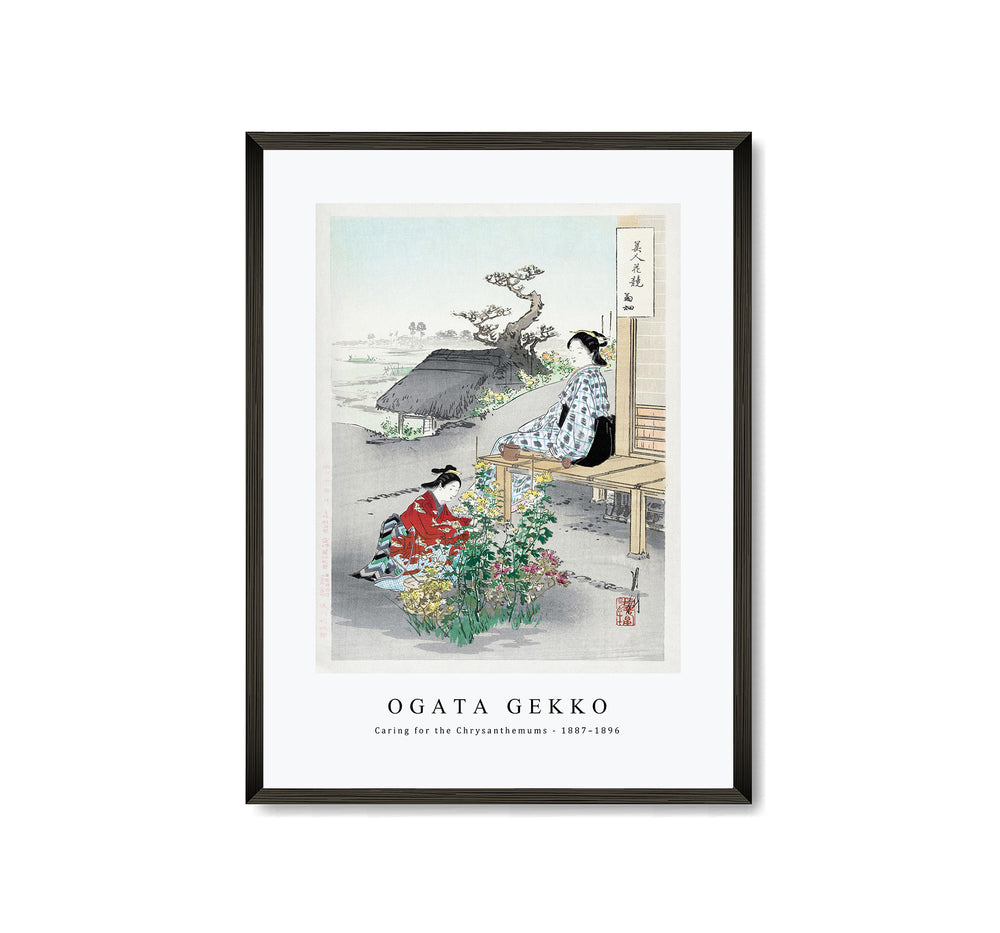 Ogata Gekko - Caring for the Chrysanthemums (1887–1896)
