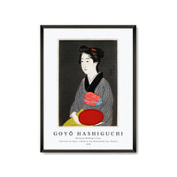 Goyo Hashiguchi - Waitress Holding a Tray (Portrait of Onao, a Maid at the Matsuyoshi Inn, Kyoto) 1920