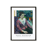 Paul Gauguin - Woman in front of a Still Life by Cézanne 1890