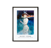
              Henry Somm - Elegant in a white dress in a landscape 1890-1900
            