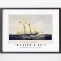 Currier & Ives - Chromolithograph of R.T.Y.C. Schr. Cambria