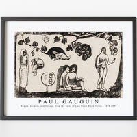 Paul Gauguin - Women, Animals, and Foliage, from the Suite of Late Wood-Block Prints 1898-1899