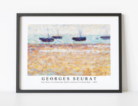 
              Georges Seurat - Four Boats at Grandcamp (Quatre bateaux Ã Grandcamp) 1885
            