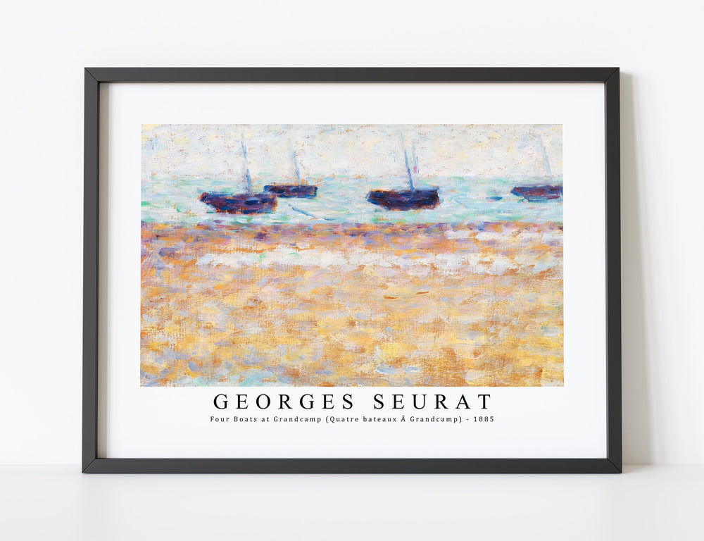 Georges Seurat - Four Boats at Grandcamp (Quatre bateaux Ã Grandcamp) 1885