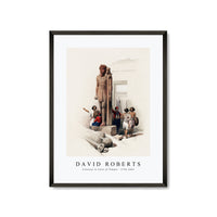 David roberts - Colossus in front of Temple of Wady Saboua Nubia-1796-1864