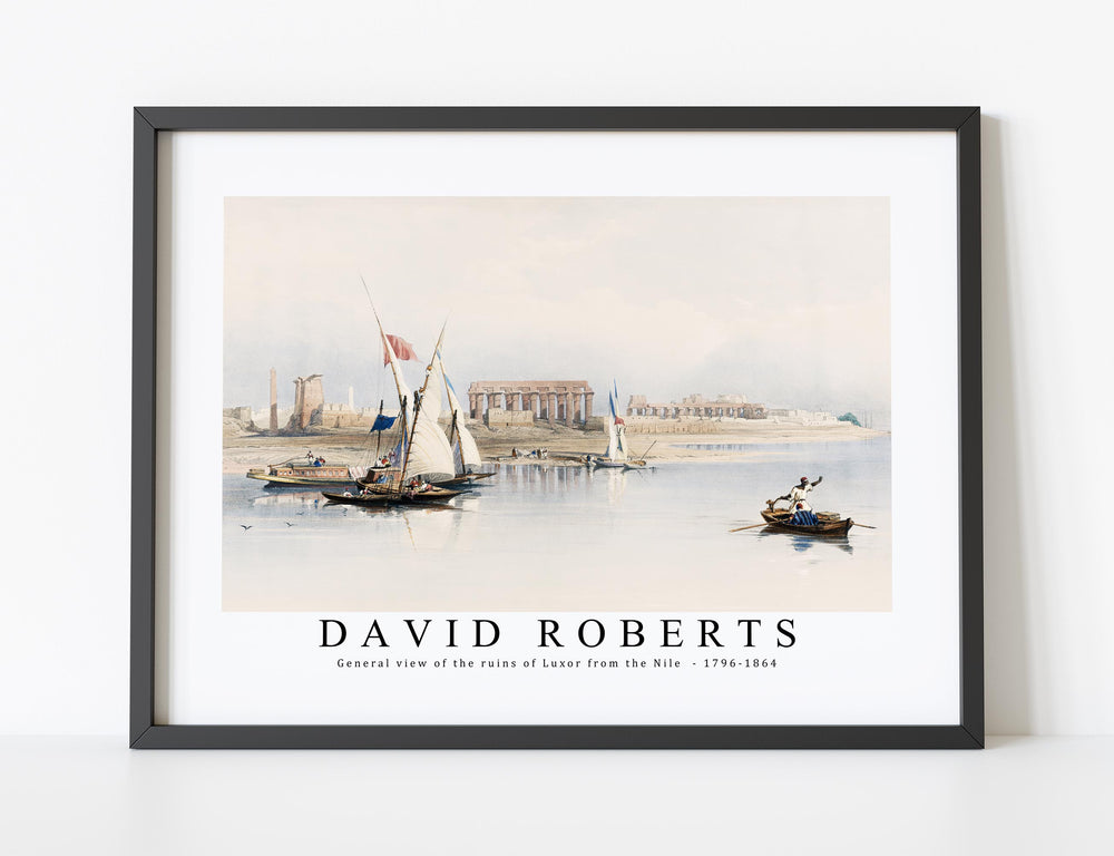 David Roberts - General view of the ruins of Luxor from the Nile-1796-1864