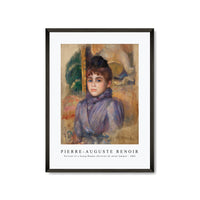 Pierre Auguste Renoir - Portrait of a Young Woman (Portrait de jeune femme) 1885