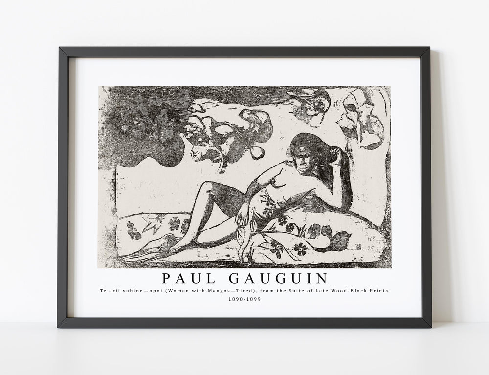 Paul Gauguin - Te arii vahine—opoi (Woman with Mangos—Tired), from the Suite of Late Wood-Block Prints 1898-1899