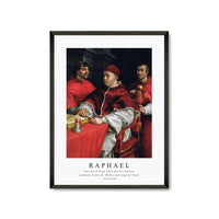 Raphael - Portrait of Pope Leo X and his cousins, cardinals Giulio de' Medici and Luigi de' Ross 1518-1519