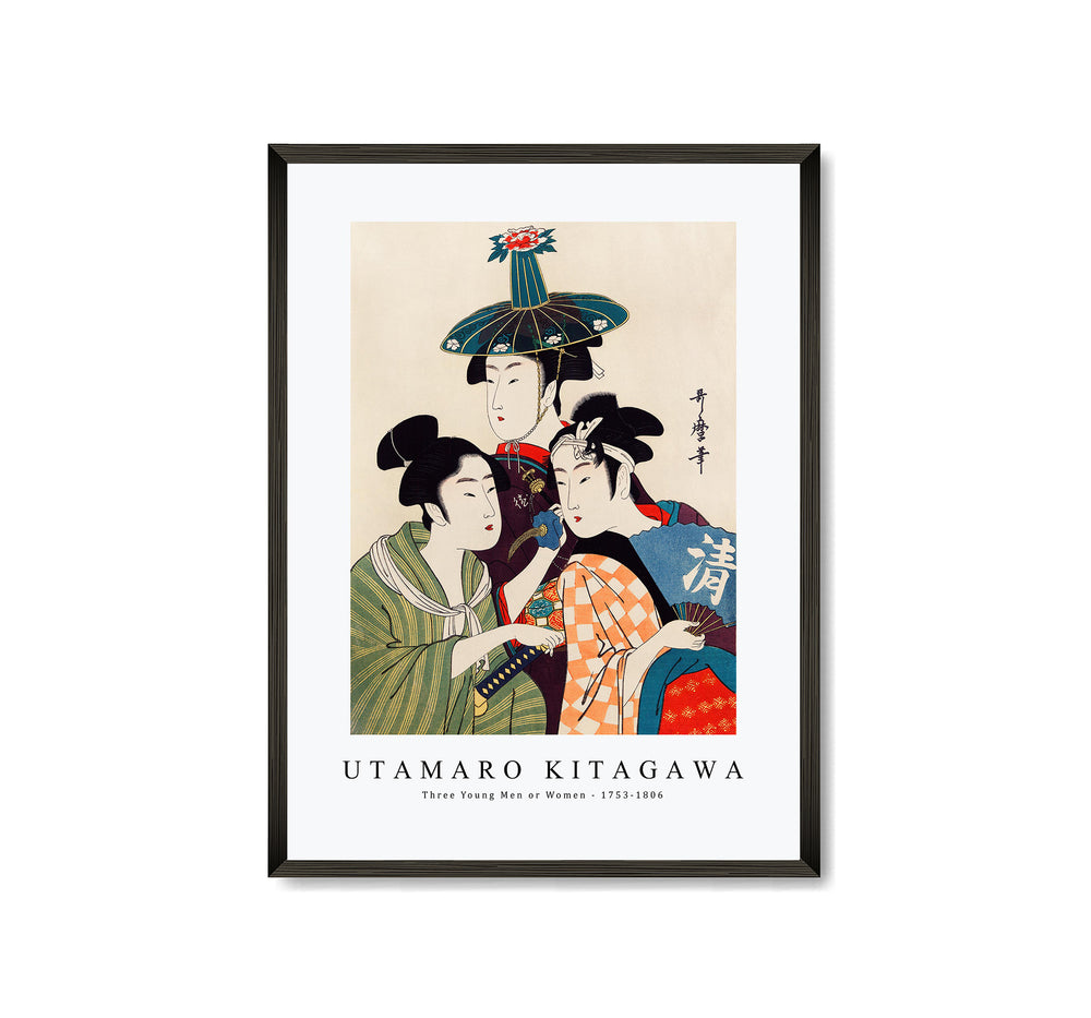 Utamaro Kitagawa - Three Young Men or Women 1753-1806