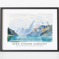John Singer Sargent - Bay of Uri, Brunnen from Switzerland 1870 Sketchbook