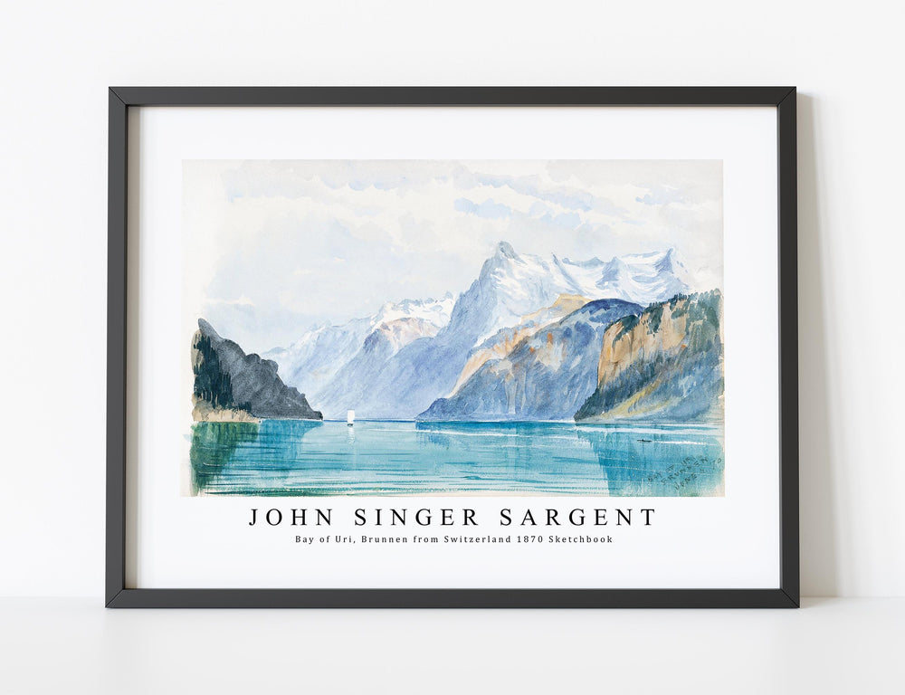 John Singer Sargent - Bay of Uri, Brunnen from Switzerland 1870 Sketchbook