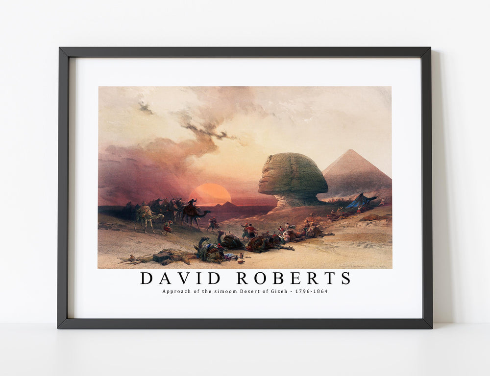 David roberts - Approach of the simoom Desert of Gizeh-1796-1864