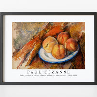 Paul Cezanne - Four Peaches on a Plate (Quatre pêches sur une assiette)  1890-1894