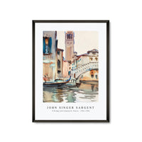 John Singer Sargent - A Bridge and Campanile, Venice (ca. 1902–1904)