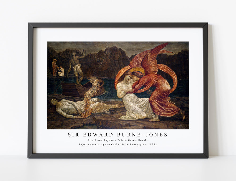 Sir Edward Burne Jones - Cupid and Psyche - Palace Green Murals - Psyche receiving the Casket from Proserpine (1881)