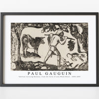 Paul Gauguin - Tahitian Carrying Bananas, from the Suite of Late Wood-Block 1898-1899