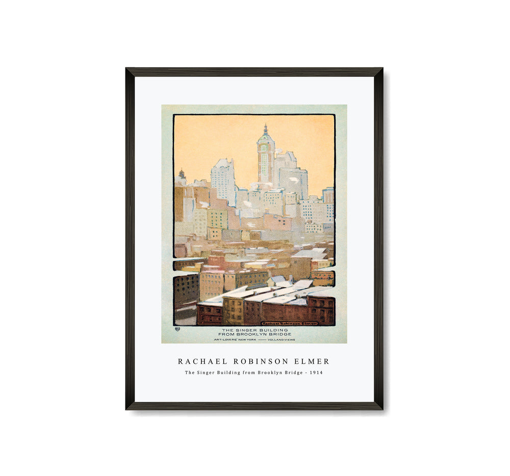 Rachael Robinson Elmer - The Singer Building from Brooklyn Bridge (1914)