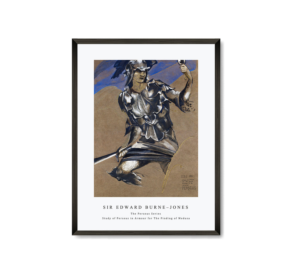 Sir Edward Burne Jones - The Perseus Series - Study of Perseus in Armour for The Finding of Medusa painting in high resolution by Sir Edward Burne–Jones