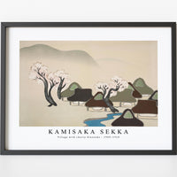 Kamisaka Sekka - Village with cherry blossoms from Momoyogusa–Flowers of a Hundred Generations (ca. 1909–1910)