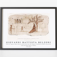 Giovanni Battista Belzoni - Plate 29  Figures taken from an ancient wall near the Temple at Offedina in Nubia illustration from the kings tombs in Thebes 1778-1823