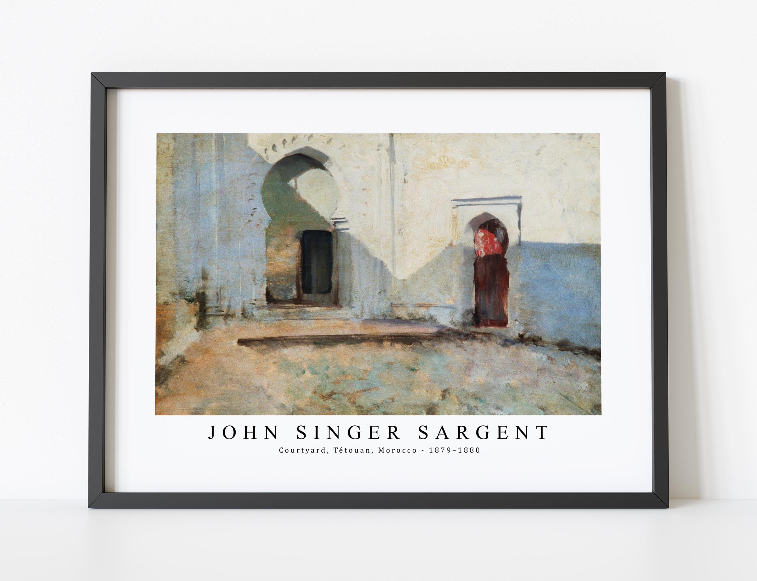Toile Imprimée John Singer Sargent « Porte Ouverte, Maroc » - Encadrée Prête à Accrocher