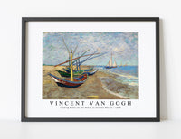 
              Vincent Van Gogh - Fishing Boats on the Beach at Saintes-Maries 1888
            