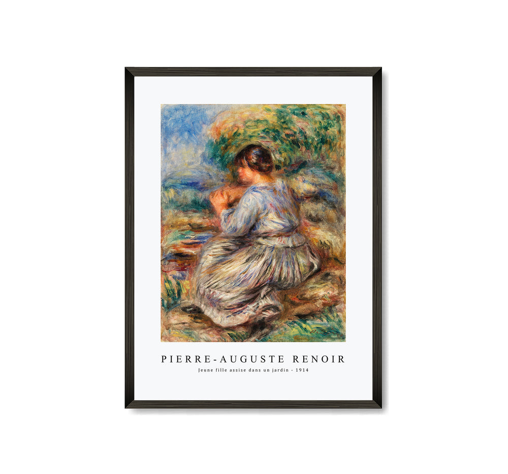 Pierre Auguste Renoir - Girl Seated in a Landscape (Jeune fille assise dans un jardin) 1914