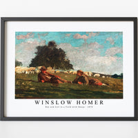 Winslow Homer - Boy and Girl in a Field with Sheep 1878