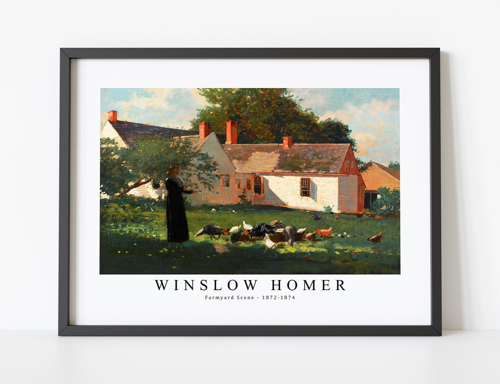 winslow homer-Farmyard Scene-1872-1874