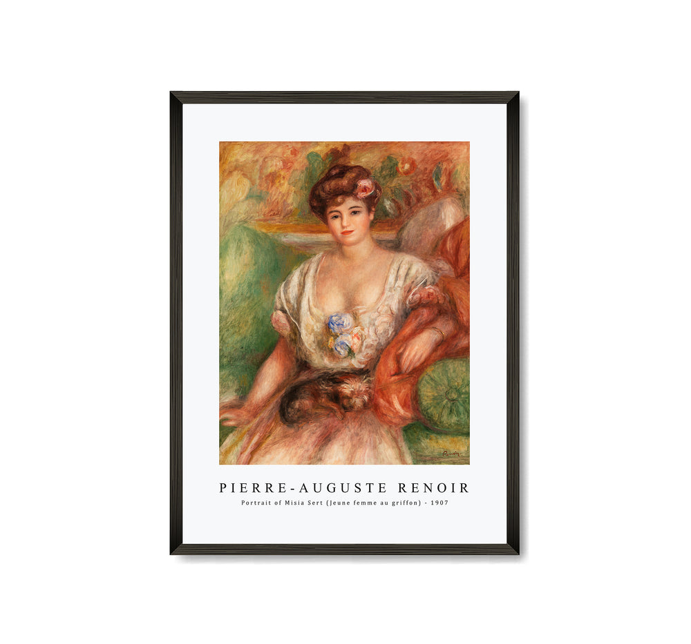 Pierre Auguste Renoir - Portrait of Misia Sert (Jeune femme au griffon) 1907