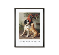 
              Conradijn Cunaeus - Two dogs by a kennel by Conradijn Cunaeus 1828-1895
            