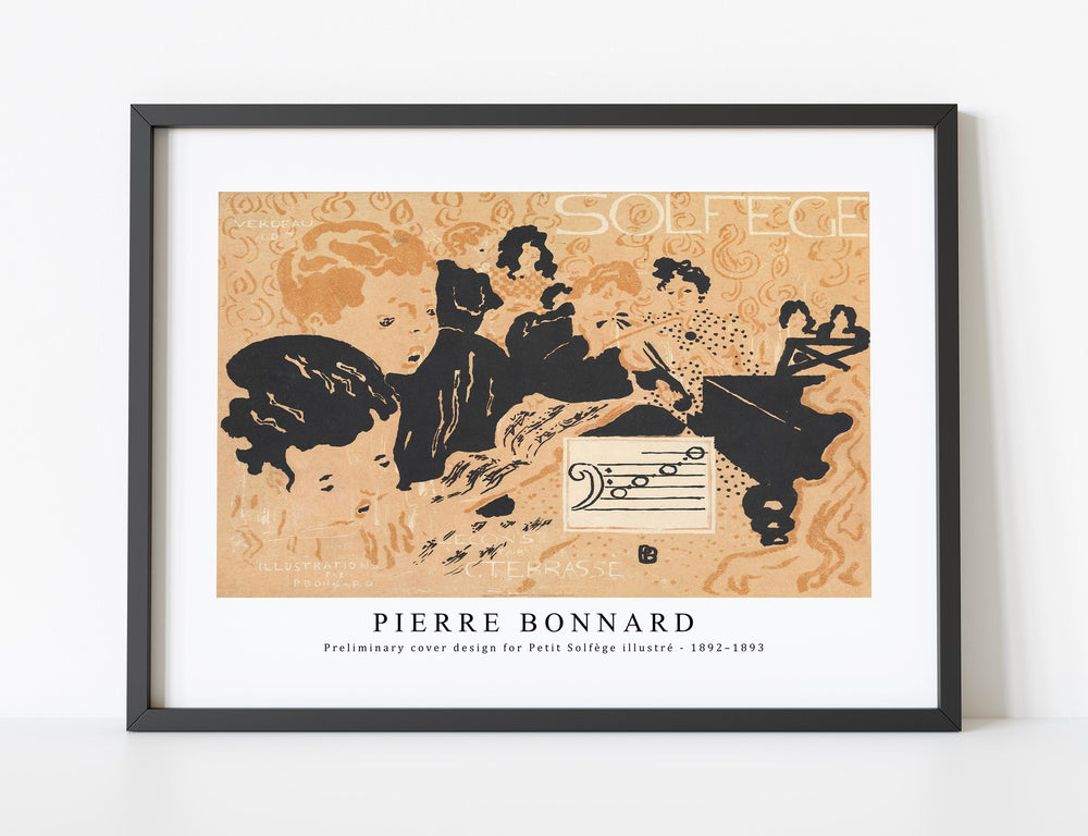 Pierre Bonnard - Preliminary cover design for Petit Solfège illustré (1892–1893)