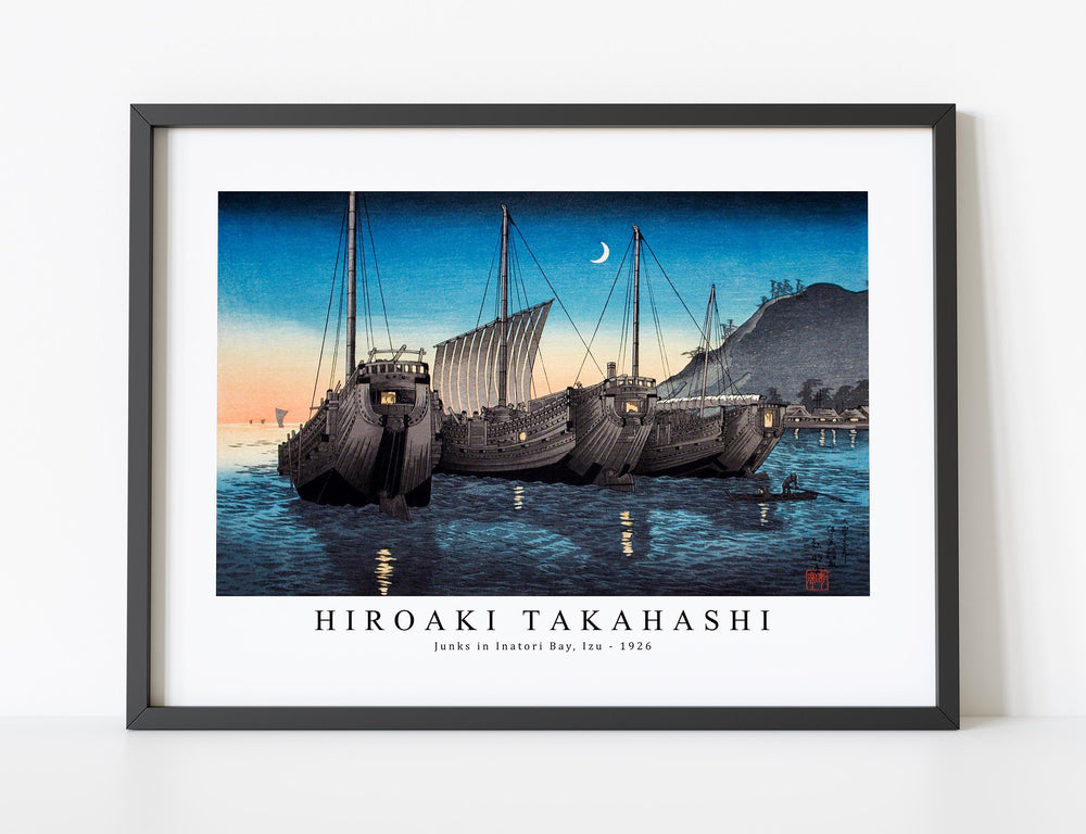 Hiroaki Takahashi - Junks in Inatori Bay, Izu (1926)